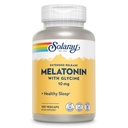 SOLARAY Melatonin 10mg con glicina - Extended Release, Healthy Sleep Aid and Calming Relaxation Support - Lab Verified, Vegan, Gluten Free, 60-Day Guarantee - 100 Servings, 100 VegCaps