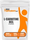 BulkSupplements.com L-Carnitina HCl Polvere - Carnitina Supplemento, Carnitina Polvere, L-Carnitina 500mg - Non aromaed & Gluten Free, 500mg per Serving, 100g (3,5 oz) (Pacchetto di 1)