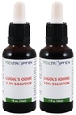2X 2,2% Soluzione Iodio di Lugol 2x1 Fl Oz - 2x30 ml | Ingredienti di grado farmaceutico | Soluzione Lugols Realizzata con Iodina e Potassium Iodide | Set di due bottiglie | Heiltropfen®