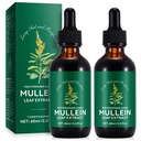 Gocce di Mullein per polmoni 4 Fl Oz - Estratto di foglie di Mullein per polmoni con clorofilla - Supplemento naturale di erbe per la pulizia polmonare, supporto respiratorio, aumenta l'immunità, benessere digestivo