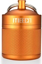 Portachiavi portabicchieri, Box, Alluminio, Contenitore impermeabile, Organizzatore di pillole per il campeggio da viaggio all'aperto, Dimensioni: 1.6 x 1.6 x 2 in (arancione)