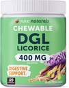 Chewable Ultra-Pure DGL Licorice Tablet 4000 mg – Stomach, Gut & Intestinal Relief – Natural Acid Reflux Formula – 10:1 Deglycyrrhizinated Licorice Root Extract – 120 Chewables