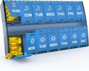 XL Large Weekly Pill Organizer 2 volte al giorno, Hinged Lids Daily Vitamin Pill Box Holder Am Pm, Big Pill Container 7 giorni, Organizzatore di farmaci due volte al giorno, Organizzatore di medicina per supplemento