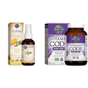 Giardino della vita Organics Vegan Vitamin D3 Spray 1000 IU, Integratori di zinco 30mg - Vitamina C, Immune & Skin Health