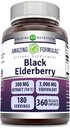 Stupefacente Formulas Sambucus Black Elderberry | 300 Mg Extract 10:1 (3000 Mg Equivalent) | Capsule Veggie | Non OGM | Gluten-Free | Made in USA (1 Pack, 360 Count)
