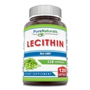 Pure Naturals Lecithin 1200 mg Softgels Supplemento | Alta potenza | Non OGM | Gluten Free (120 conteggio)