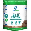 BioTrust Low Carb Protein Powder – Delicious Whey & Casein Blend from Grass-Fed Hormone Free Cows – Non OGM, Gluten Free (Chocolate)