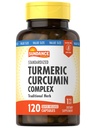 Sundance Turmeric Curcumin Complex | 120 capsule | con estratto di pepe nero | Herb tradizionale | Non OGM e Gluten Supplemento gratuito