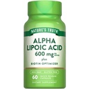 La verità della natura Acido alfa lipoico 600mg | plus Biotin Optimizer | 60 capsule | Non-GMO & Gluten Integratore gratuito