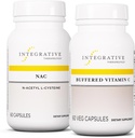 Integrative Therapeutics Bundle with Buffered Vitamin C Capsules 1.000 mg, 60 Vegan Capsules & NAC, 60 Capsules - Integratore Immune con Supporto Antiossidante* - Support Respiratory & Lung Function*