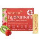 Boobie Hydromom Superfood Electrolyte Drink Mix, Strawberry Kiwi | Rinfresco energetico e idratazione per Mamas | On-The-Go & Travel Essentials for Pregnancy, Lactation, & Beyond, 15 Packets