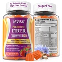 1Pack Fiber Gummies per adulti con Psyllium Husk, 7G(Soluble + Insolubile) Fibra prebiotica giornaliera con Inulin, FOS, Guar Gum, Multivitaminici per la salute digestiva quotidiana, Supporto per il fegato di regolarità, senza zucchero