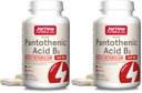 Jarrow Formulas Acido Pantotenico B5 500 mg - 100 Caps Veggie - Essential B Vitamin - Energy Production & Metabolism Support - 100 Serve (Pack of 2)