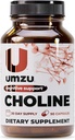 UMZU Choline Supplemento per il supporto cognitivo e ormonale | Acetylcholine Booster aiuta la messa a fuoco del cervello, la memoria e il metabolismo | promuove la salute del fegato e l'equilibrio dell'estrogeno (30 giorni di alimentazione | 90 capsule)