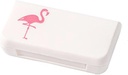 SagaSave Travel Pill Case 3 scomparti Portable Pill Case Dustproof e Moisture-Proof Daily Pill Case Small Pill Box per Vitamine, Fish Oil, Supplementi (Flamingo)