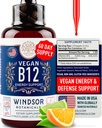 Vegan Vitamina B12 Liquido - Max Strength Methylcobalamin B12 Sublingual 5000 mcg - Supplemento di assorbimento rapido per Mood, Memory and Energy Support - Non-GMO, senza glutine, Citrus Flavor B 12 gocce, 2oz