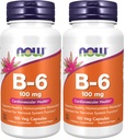 NOW Integratori, Vitamina B-6 (Pyridoxine HCl) 100 mg, Salute cardiovascolare*, 100 capsule di Veg (Pack of 2)