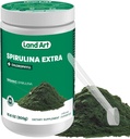 Terra Arte certificata Spirulina Organica Fresca Extra Polvere 300g - Migliorata con Biodisponibile Clorofilla Aggiunto - Non infiammata - Sorgente pulita - Terza Parte Testata - Misurazione Spoon Inside