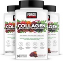 FORCE FACTOR Collagen Boosting Superfoods, Vegan Collagen Booster per le donne, Con Biotina, Acido ialuronico e Vitamina C, Per capelli, Pelle, Unghie, & Joint Support, Frutta tropicale, 180 Soft Chews, 3-Pack