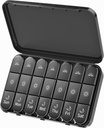 Daviky Weekly Pill Organizer 3X al giorno, Large Pill Box 7 giorno 3 volte al giorno con contenitore di luce separata, Portable Travel Pill Case for Medicine, Vitamine, Fish Oil e Supplementi