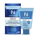 Nervive Pain Relieving Cream, Max Strength Non-Greasy Topical Pain Reliever con Lidocaina e Mentolo per Toes, Piedi, Fingers, Mani, Legs & Arms, 3.0oz