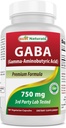 I migliori naturali GABA Supplemento 750mg 180 capsule di verdure, naturali aiuto di sonno