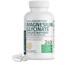 Bronson Magnesium Glycinate 200 MG per Serving Chelated for High Absorption, Gentle On Stomach, Non-GMO, 240 capsule vegetariane