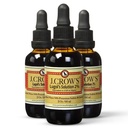 J.CROW'S® Lugol's Solution of Iodine 2% 2 oz (3 Bottiglie) – Iodio Premium & Iodide Liquid, Gluten &, Alcohol-Free Natural Brine Extract, No Expiration