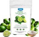 One Planet Nutrition Nano Vitamin C Polvere 8 oz (227 Serve), Acido ascorbico da Estratto di Lime, Nano per assorbimento potenziato, Supporta la produzione di collagene e la salute immunitaria, Non OGM, Vegan