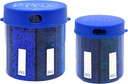 Dispenser per Pillole per Biscotti con Etichette di Confronto - Extra Large Pill Container Bottiglie Quasi Qualsiasi Supplemento - Facile da Dispensare (Monster Blue & Monster Jr. Blue)