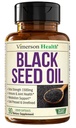 Olio di semi neri - Olio di semi nero pressato a freddo - Fornisce vitamina E & Omega 3 6 9 - Alta potenza (1500mg) per il supporto immunitario e misto, antiossidanti, digestione, unghie della pelle dei capelli - Vegan 90 Caps