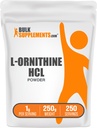 BulkSupplements.com L-Ornithine polvere di HCl - Supplemento di ornitina, supplemento di aminoacidi - Gluten Free, 1g per porzione, 250g (8.8 oz) (pacchetto di 1)