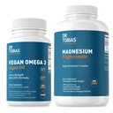 Dr. Tobias Vegan Omega 3 Algae Olio e Magnesio Bisglycinate, Essential Wellness Support per Cuore, Cervello, Muscolo, e Bone Salute, Non OGM, Vegan