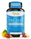 Pure By Nature One-Daily Multivitamin for Men, Integratore di Supporto Immune con Ingrediente Non OGM, Vitamina & Minerali per Energia, 60 Capsule Veggie