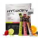 Hydrofy Hydrogen Water + Electrolytes Drink Mix - Variety Pack | H2 Hydration Packets con idrogeno molecolare, sodio, potassio, magnesio | Lime di limone, lampone, arancione + caffeina | 12 conte