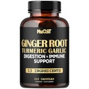 Integratori di zenzero Capsule con Curcumina Turmerica, Bulbo di aglio, Berberina HCl, Echinacea - 210 capsule
