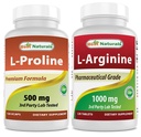 I migliori naturali L-prolina 500 mg & L-Arginina 1000 mg