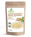 Polvere di radice di Ashwagandha organica -8 ounce | laboratorio testato per purezza | Sacchetto di Kraft Risillabile, Non-OGM, Ginseng indiano, Withania Somnifera -100% crudo dall'India, da SHOPOSR (8 oz)