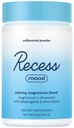 Recess Mood Powder, Calmante Magnesio L-Threonate Blend con fiore della passione, L-teanina, Elettroliti, Magnesio Calm Support Powder Supplement - Unflavored 28 Serving Tub