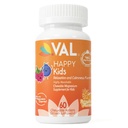VAL Magnesio per bambini | Magnesio ad alto assorbimento per calma, rilassamento e messa a fuoco | Mg Glycinate, Citrate & Taurate | con vitamina B6, D & C | Zucchero-Free, Non OGM | 60 compresse masticabili