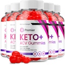 (5 Pack) Premier Keto ACV Gummies - Advanced Formula Premiere Keto Plus ACV Gummies Apple Cider Vinegar Premier ACV Dietetico Supplemento Recensioni Uomo Donne (300 Gummies)
