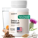 Detosse naturale nutriente + Debloat - Latte Thistle & Dandelion Root Vegan Supplemento per le donne - Bloating Relief & Digestion Support - 60 capsule
