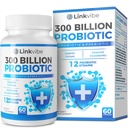 Probiotico 300 miliardi di CFU - 12 Strains con Prebiotici Organici per Digestivo & Gut, Immune, Bloating Health - Probiotici per Donne e Uomini - Daiificio Giornaliero Libero, Scaffale Stabile - 60 conti