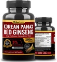 Coreano Panax Rosso Ginseng, Rosso Ginseng Supplementi Premium 3140mg (Ginsenoside 5%) Coreano Rosso Ginseng Intensivo 60 capsule (Maca Root) Made in USA