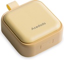 Piccolo caso di pedaggio, scatola di pedaggio carino - Acedada Travel Daily Pill Organizer, Portable Pretty Pill Container for Purse Pocket, Compact Medicine Holder for Vitamins, Fish Oils, Supplementi, Giallo