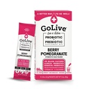 GoLive Prebiotico e Probiotico per donne, uomini, bambini. Polvere sintetico di melograno di bacche w/ L-Glutamina, vitamina D3, elettroliti. Per la salute, la digestione, il metabolismo, l'immunità 15-50B CFU.