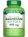 Magnesio della verità della natura | 400mg | 72 Softgels | Dimensione del valore | Forza extra | da Magnesio Ossido | Non OGM e Gluten Supplemento gratuito