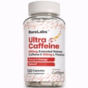 Extended Release Caffeine Pills + Caffeina L-teanina + Focus & Energy Supplement + No Jitters, No Crash + Natural - 120 Capsule