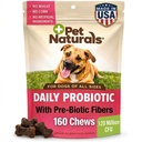 Probiotici giornalieri per cani, gusto di coperta, 160 Chews - 120M CFU Pre e Probiotici per cani salute digestiva, salute del fegato, supporto immunitario, diarrea, allergie e prurito