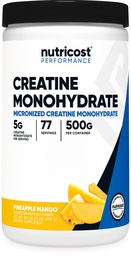 Nutricost Creatina Monoidrato Polvere (Pineapple Mango, 500 Gram) - Integratore Micronizzato Creatina - Vegan, Non OGM, Gluten Free